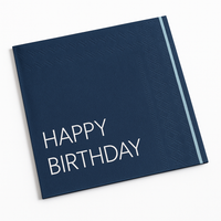 Blue Happy Birthday Lunch Napkins - 7.25 In. x 6.8 In. - 16ct