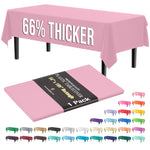 Premium Pink Plastic Table Cover | 54 in. x 108 in.