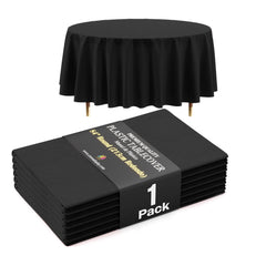 Premium 70" Round Black Table Cover