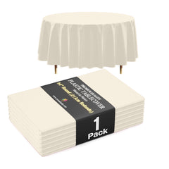 Premium 90" Round Ivory Table Cover