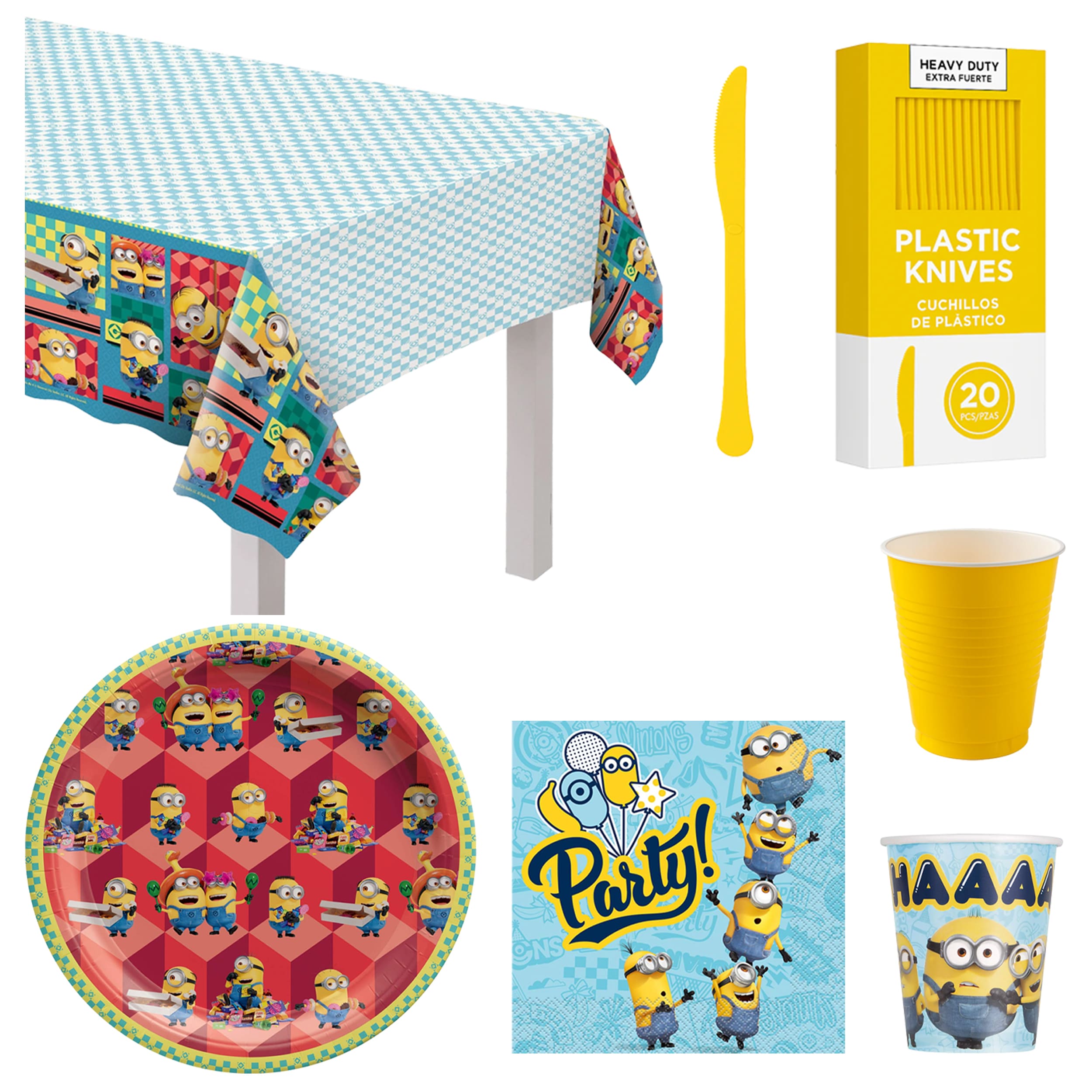 51 Pcs Minions Base Birthday Party Kit - For 8 Guests