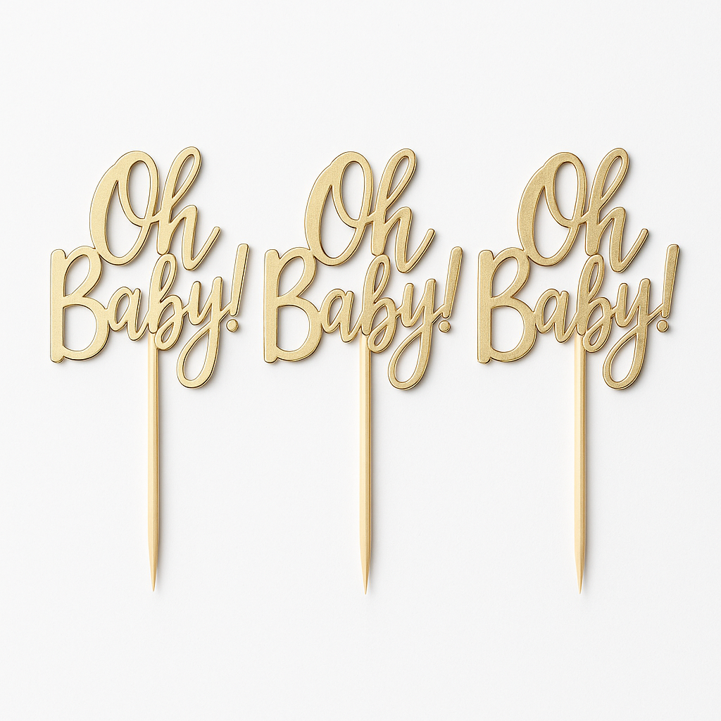 Ginger Ray "Oh Baby" Cupcake Toppers