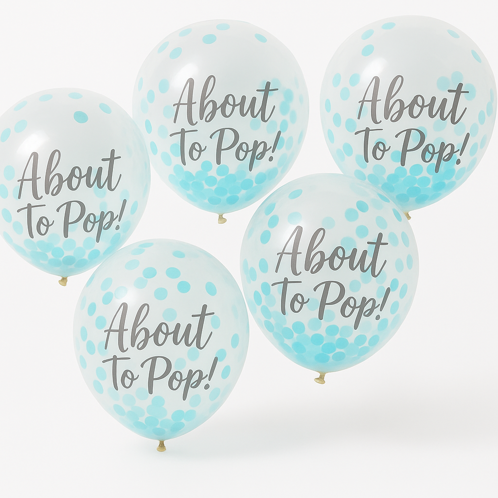 Ginger Ray "About to Pop!" Baby Shower Balloons