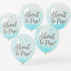 Ginger Ray "About to Pop!" Baby Shower Balloons