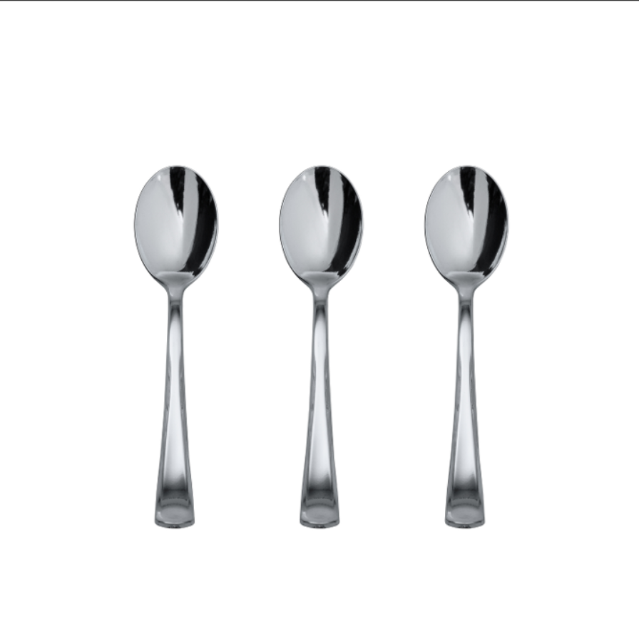 Fancy Disposable Silver Tea Spoons | 480 Count