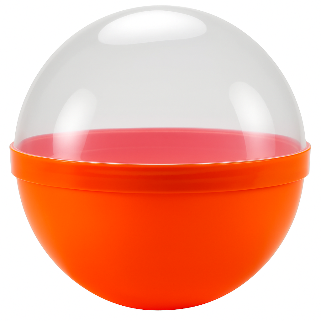 Clear Orange Candy Ball Favor Container