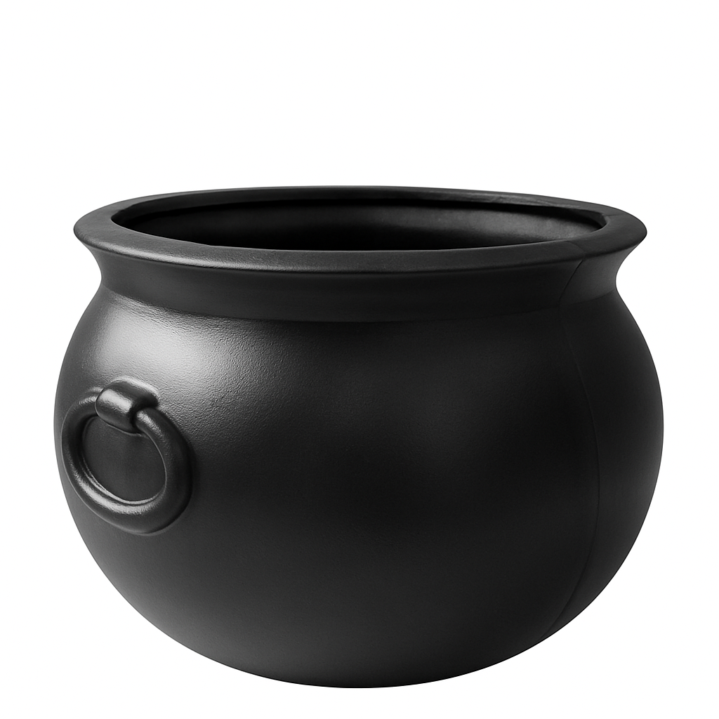 Spooky 12-Inch Black Halloween Cauldron