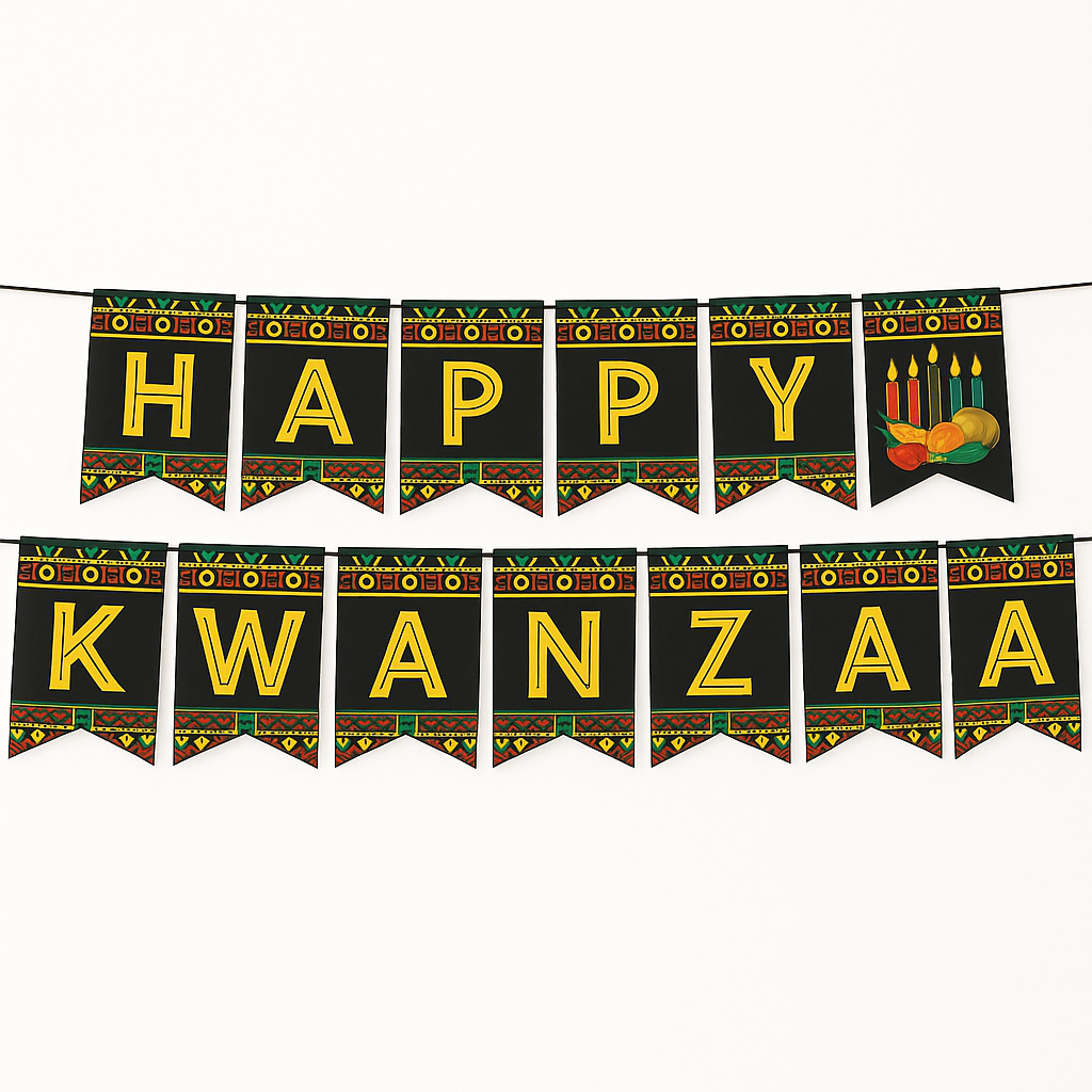 Festive 6x7FT Happy Kwanzaa Celebration Banner