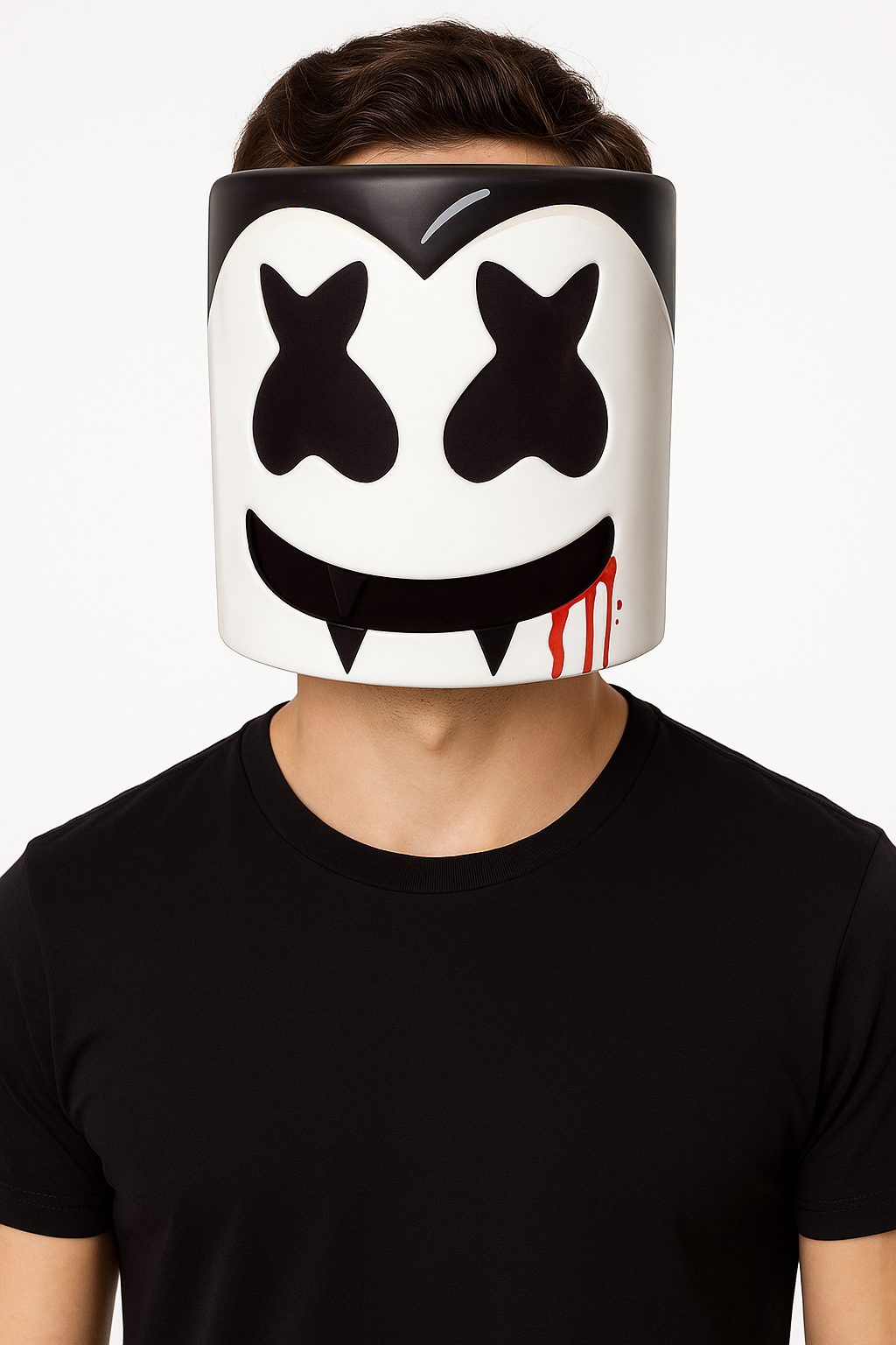 Adult Vampire Marshmello Mask - Perfect for Halloween