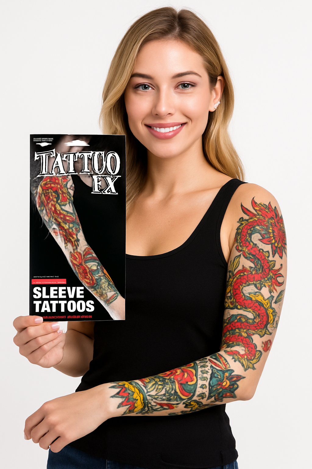 Red Dragon Tattoo Sleeve Set - 2 Pack