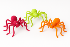 Neon Pink Flocked Spider Prop - 22.8 Inches