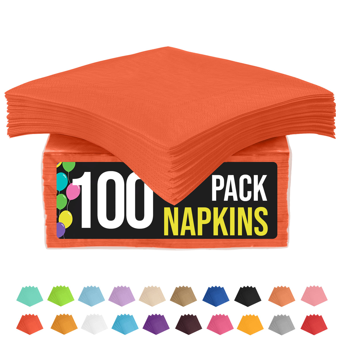 Orange Luncheon Napkins | 100 Count