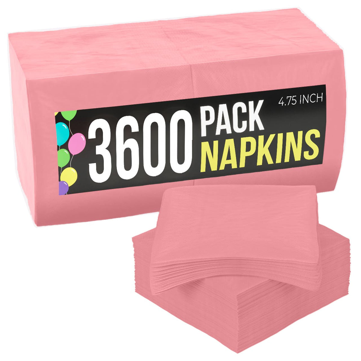 Pink Beverage Napkins | Case of 3600