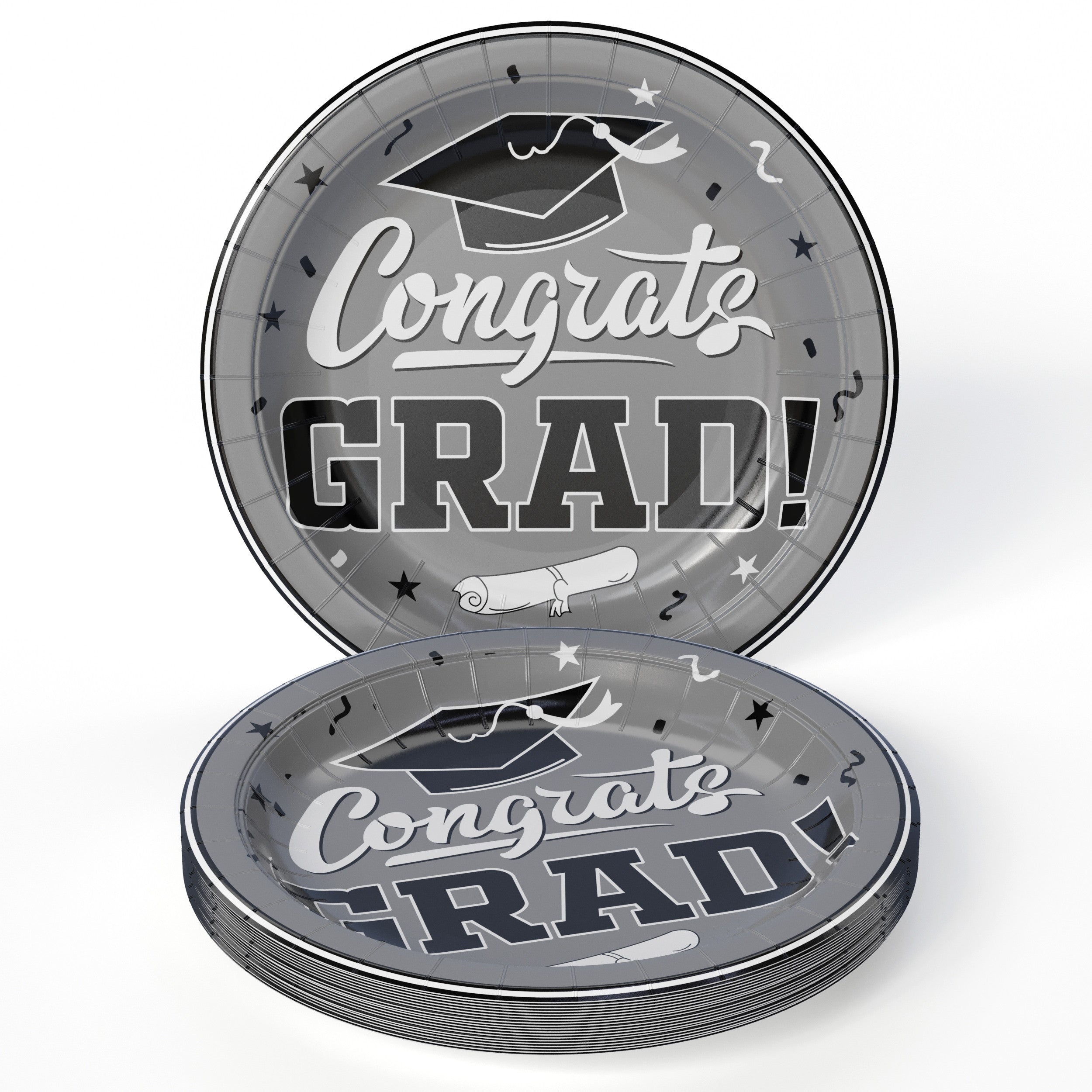 White/Silver Graduation Combo Pack | Service For 8