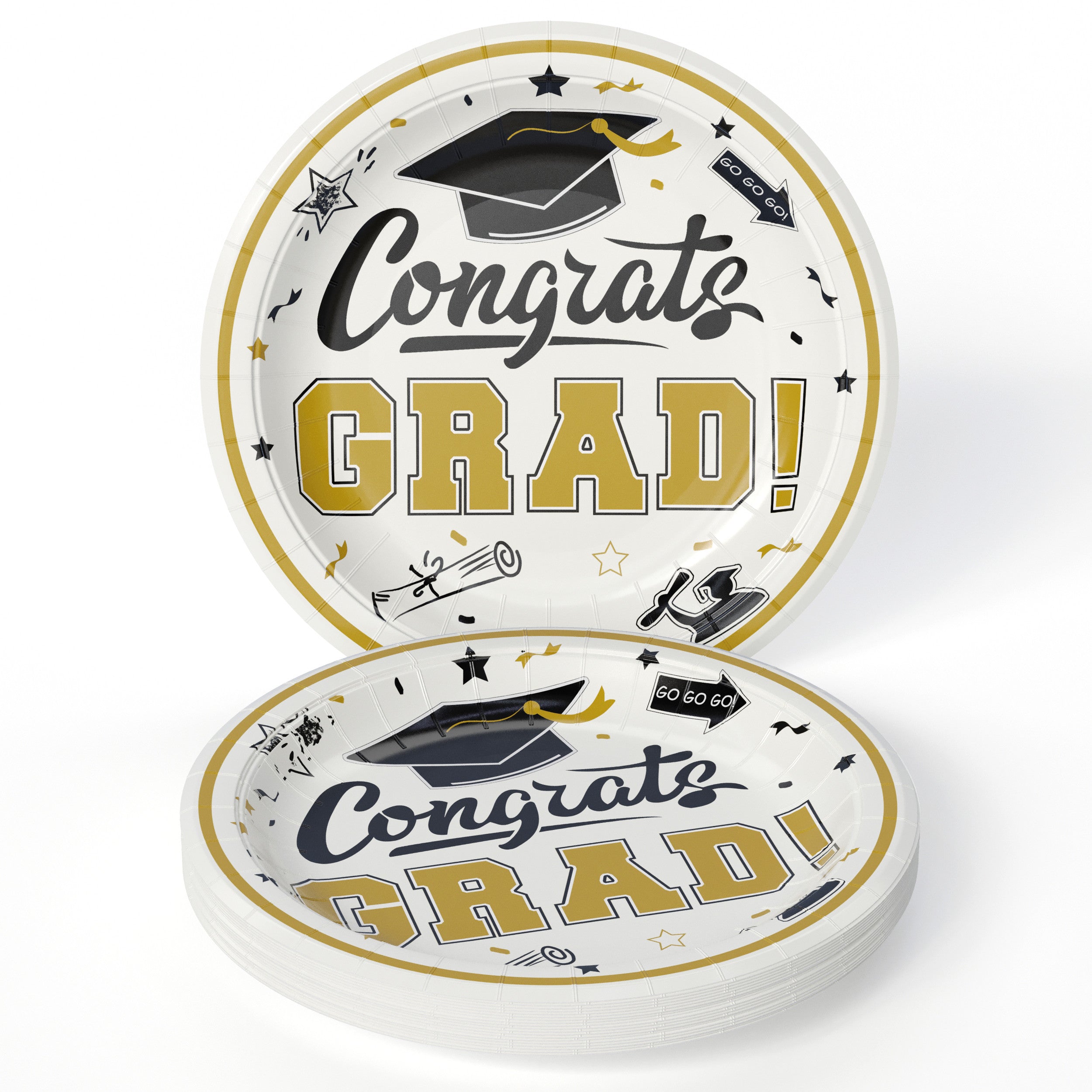 White/Gold Graduation Combo Pack | Service For 8