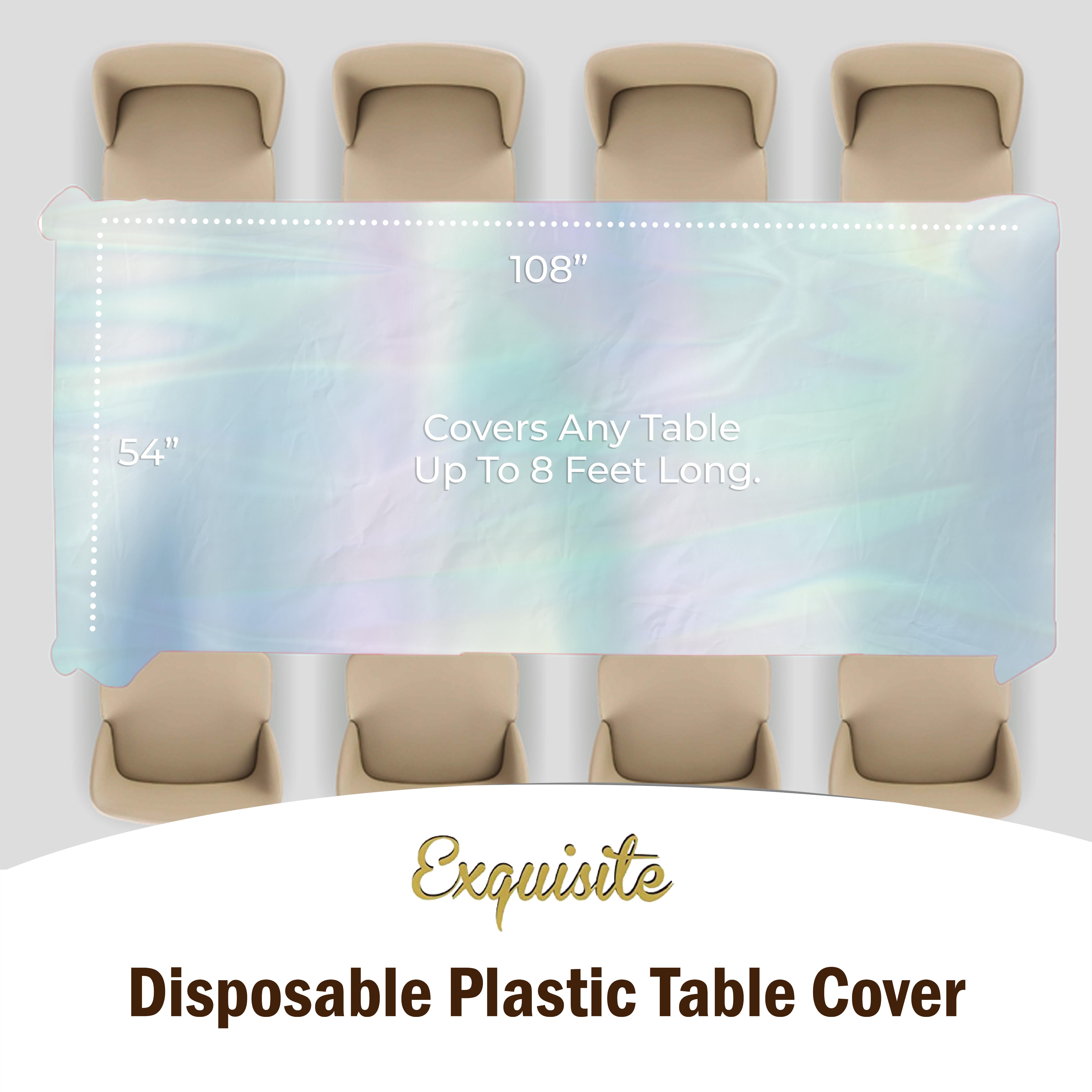 Iridescent Plastic Table Cover - 54" x 108"