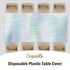 Iridescent Plastic Table Cover - 54" x 108"