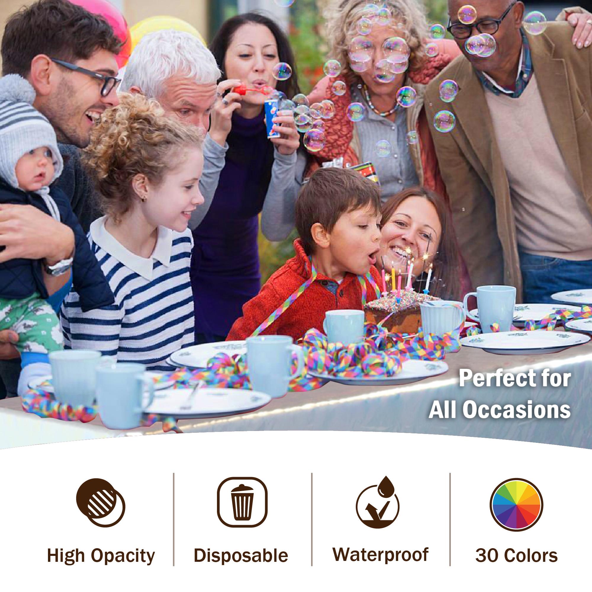 Iridescent Plastic Table Covers | 6 Count - 54 In. x 108 In.