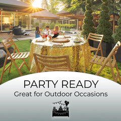 Round Gold Lace Plastic Table Cover | Case of 48