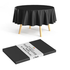 Premium 70" Round Black Table Cover