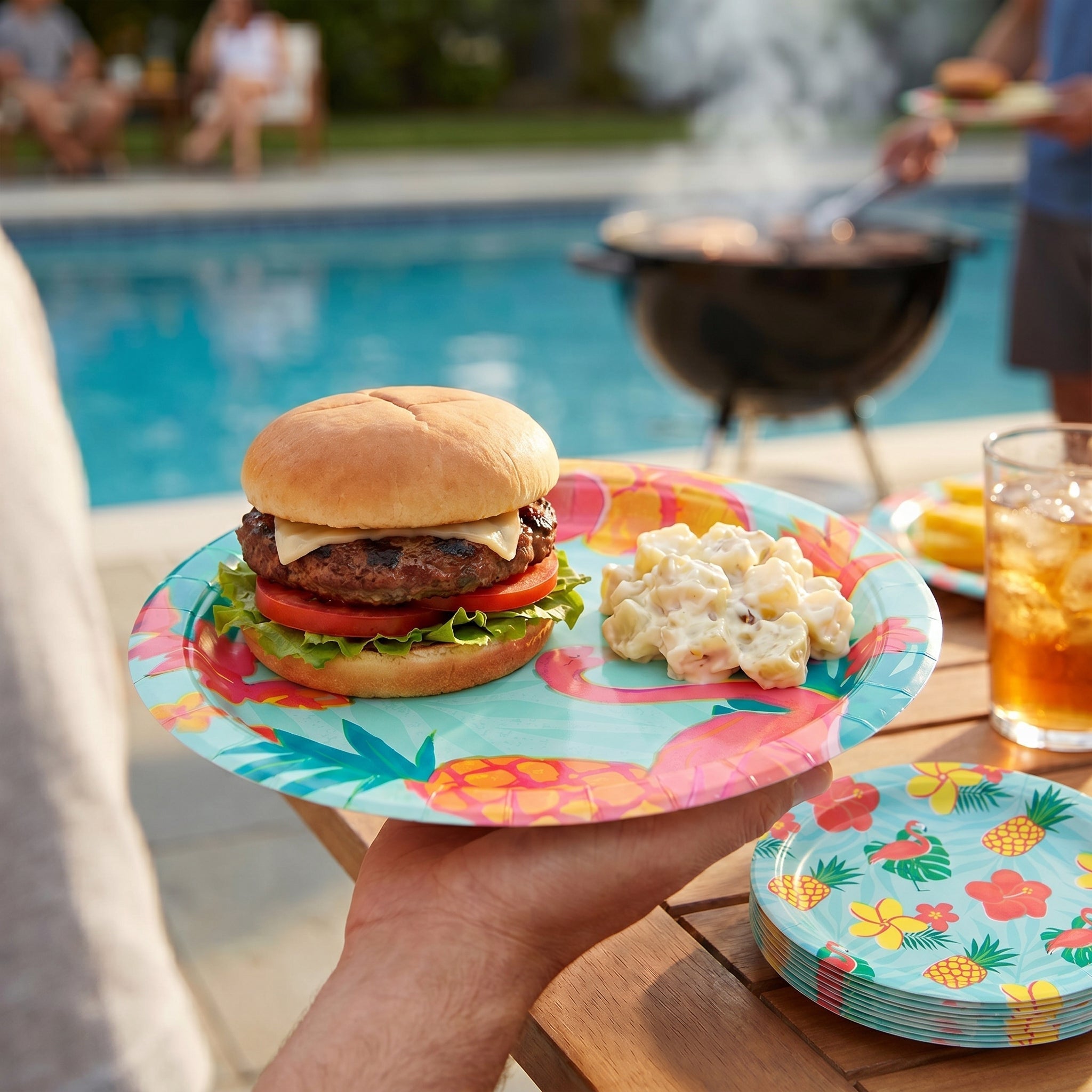 7" Summer Luau Paper Plates - 20 Ct.