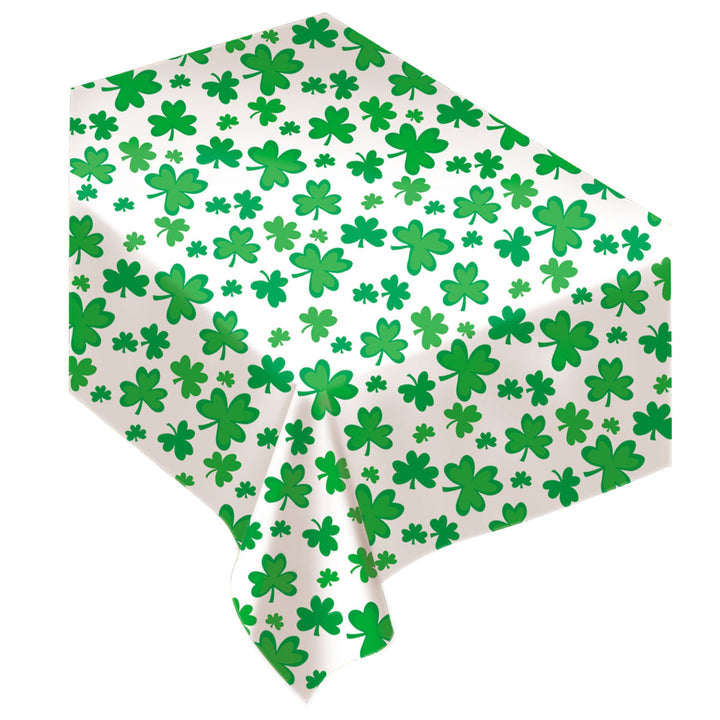Shamrock Flannel-Backed Vinyl Table Cover - 52x90 inches