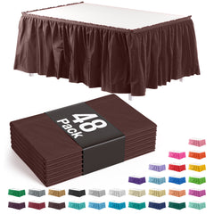 Brown Plastic Table Skirt | Case of 48