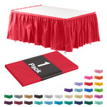 Red Plastic Table Skirt | 14 ft. x 29 in.