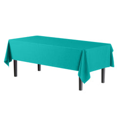 Premium Teal Plastic Table Covers | 12 Pack - 54 In. x 108 In.