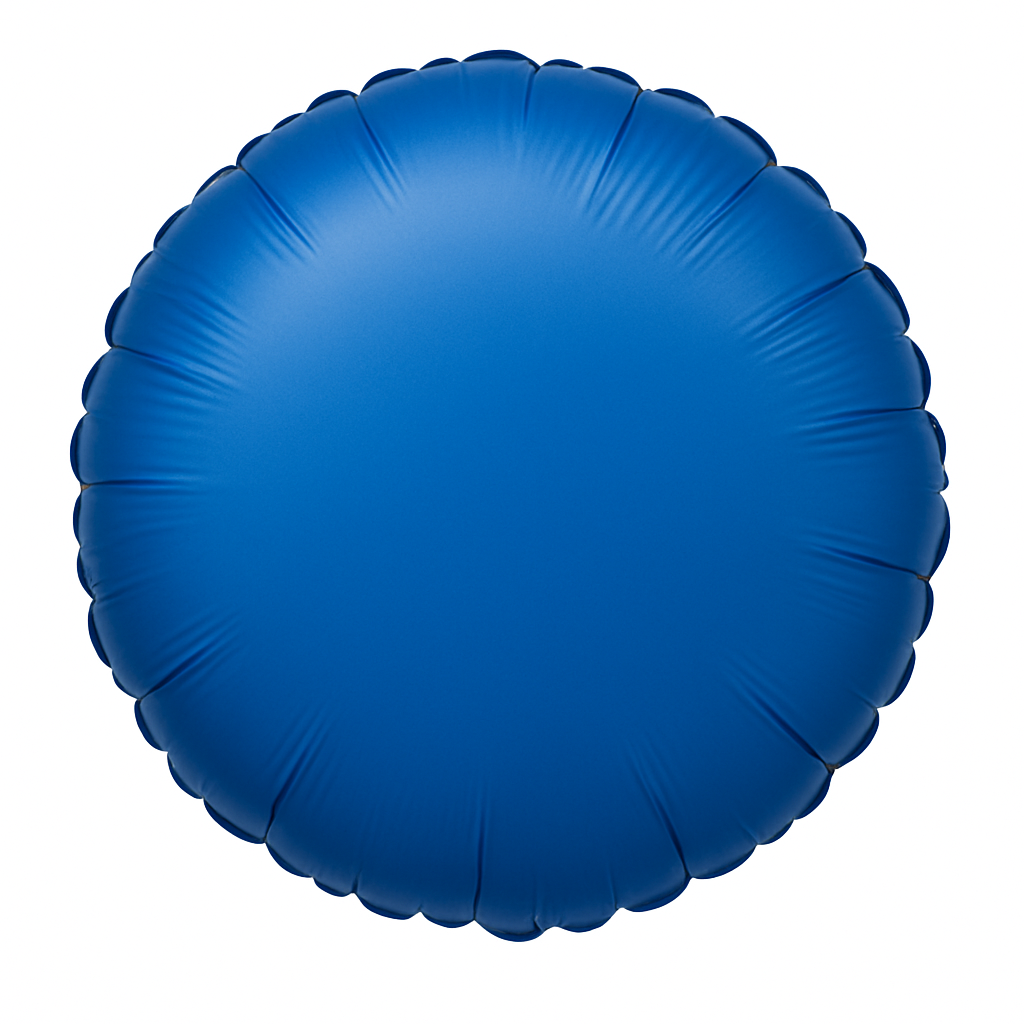 Royal Blue 18-Inch Foil Balloon - Metallic Circle