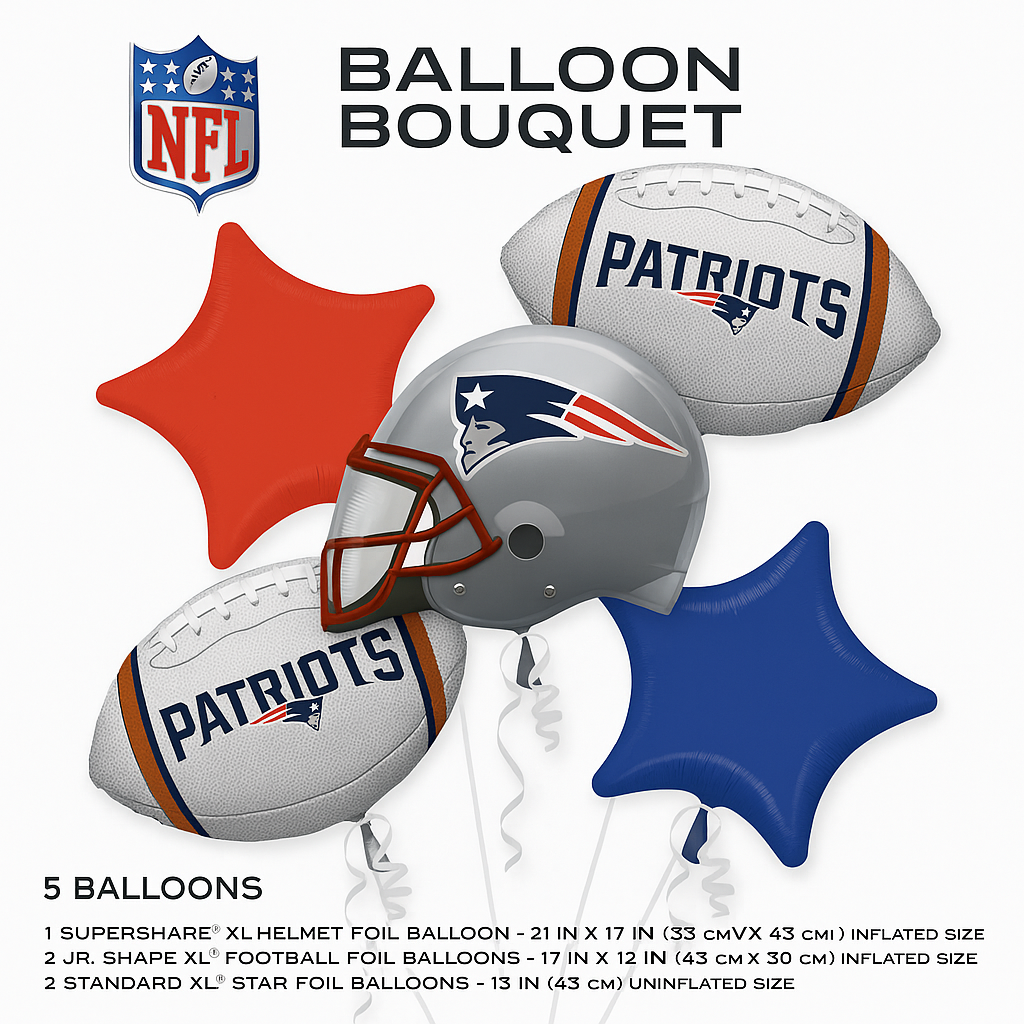 New England Patriots Foil Balloon Bouquet