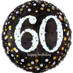 Sparkling 60th Birthday Celebration Foil Balloon - 18 Inch
