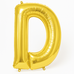 Gold Foil Letter "D" Balloon - Super Shape