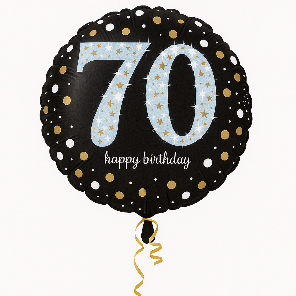 Sparkling 70th Birthday Foil Balloon