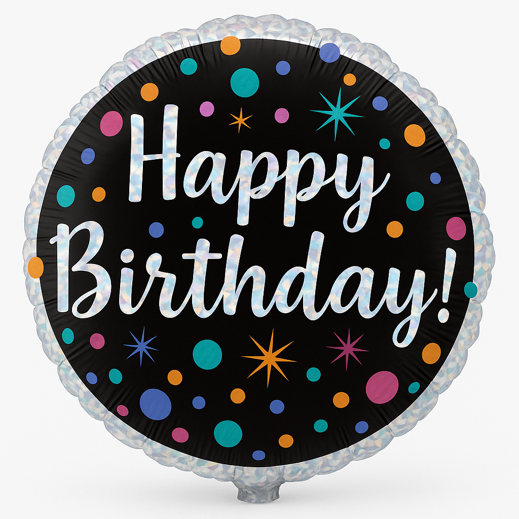 17" Polka Dot Foil Birthday Balloon