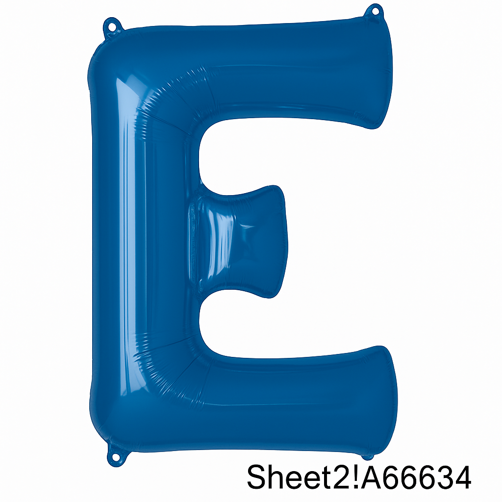 Royal Blue Foil Letter E Balloon