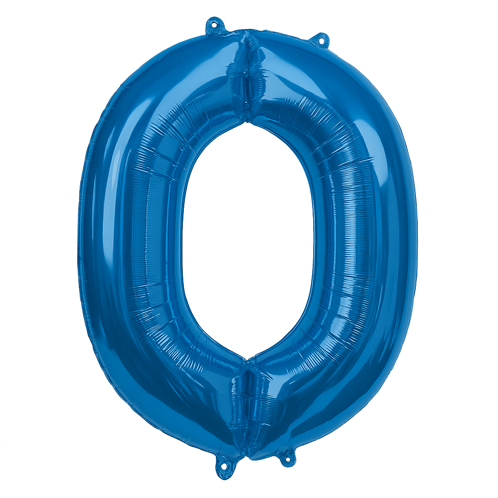 Royal Blue Foil Letter O Balloon