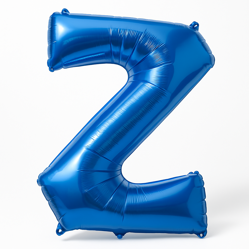 Royal Blue Foil Letter Z Balloon