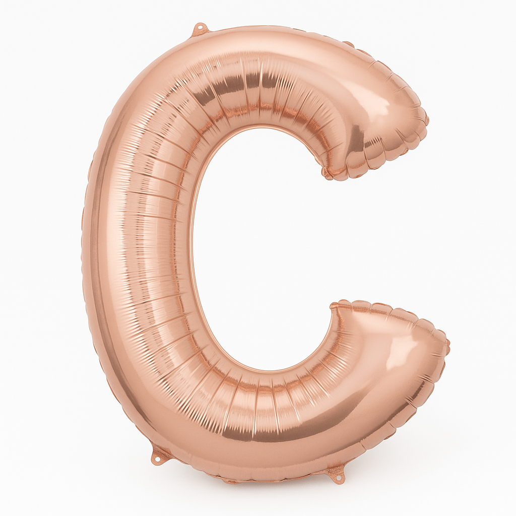 Rose Gold Foil Letter C Balloon
