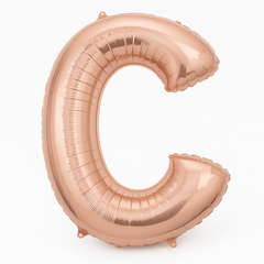 Rose Gold Foil Letter C Balloon