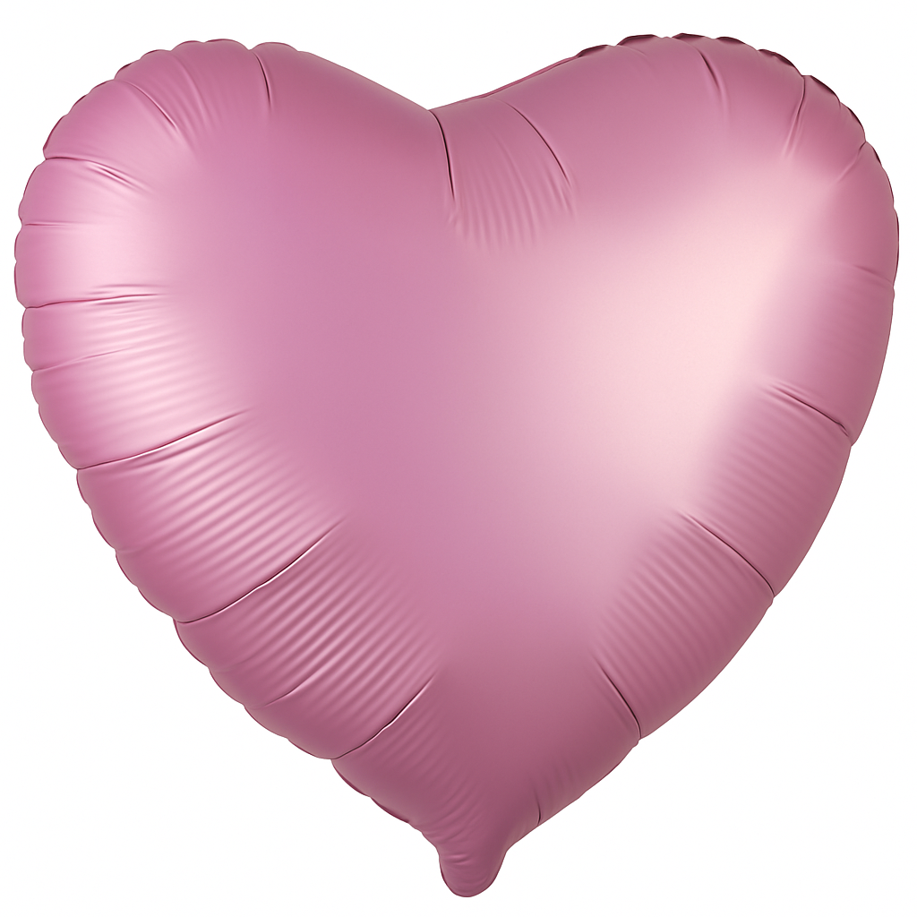 Flamingo Heart Pink Foil Balloon - 18in