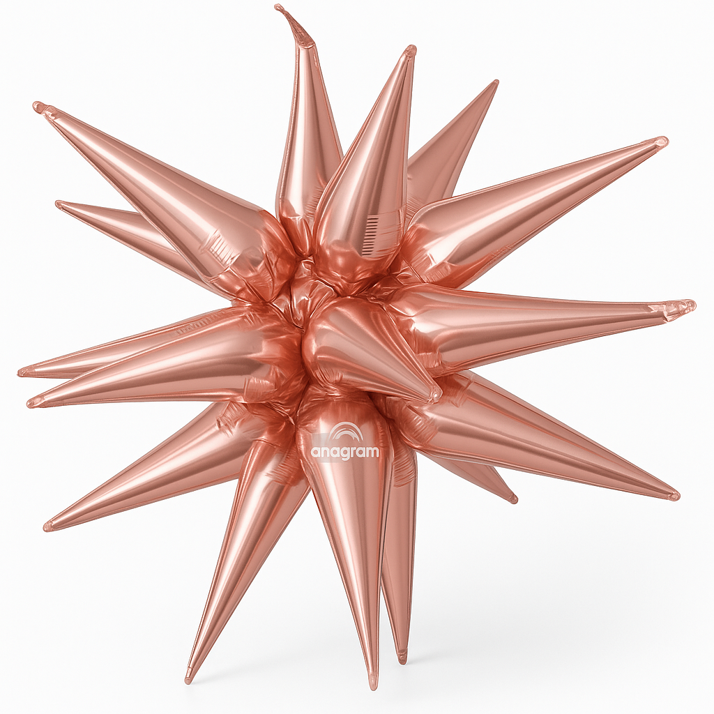 Rose Gold Magic Star Foil Balloon - 18 Inches