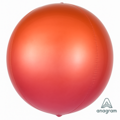 Radiant Red/Orange Ombre Orbz Foil Balloon