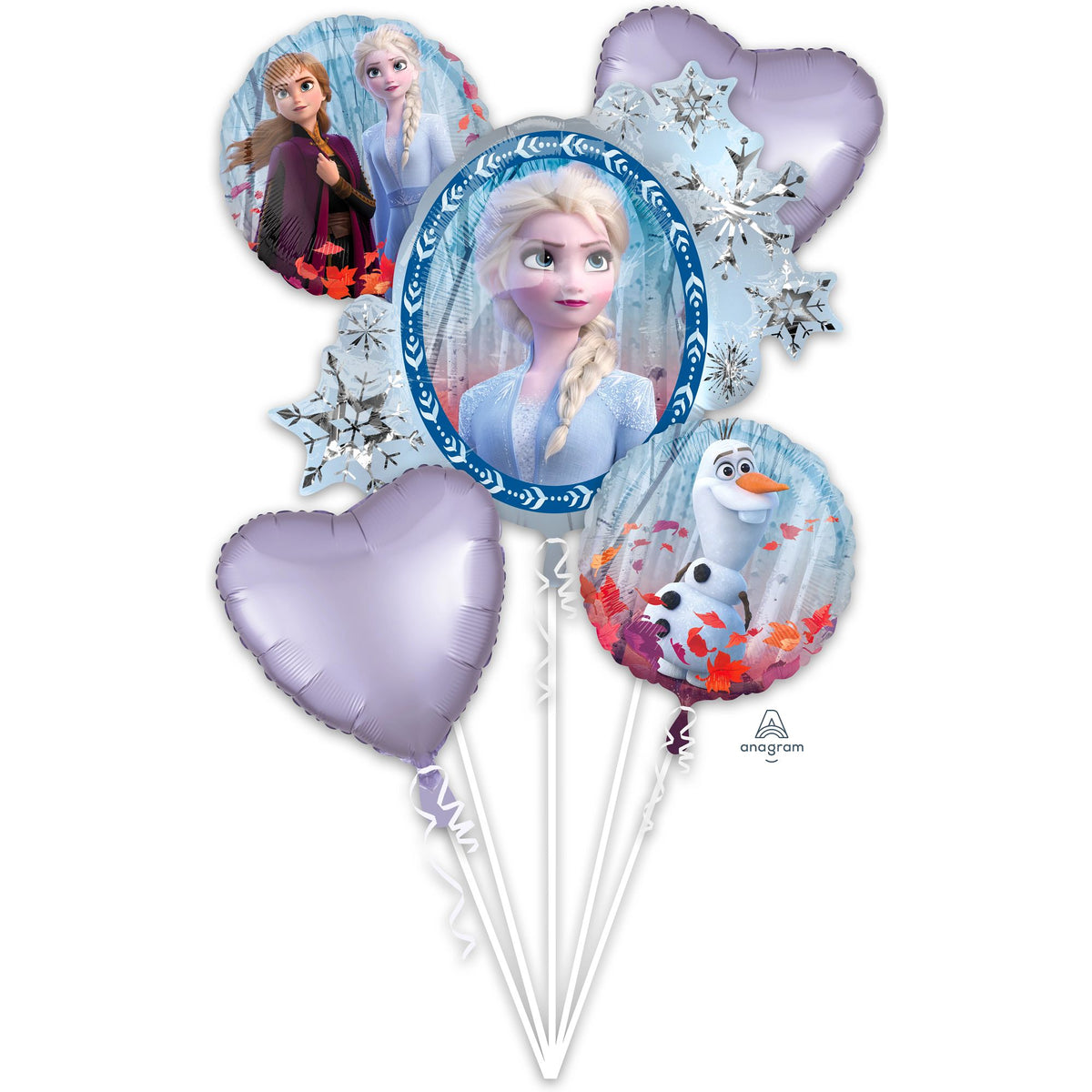 Frozen 2 Balloon Bouquet Set - 5 Piece Mylar Collection