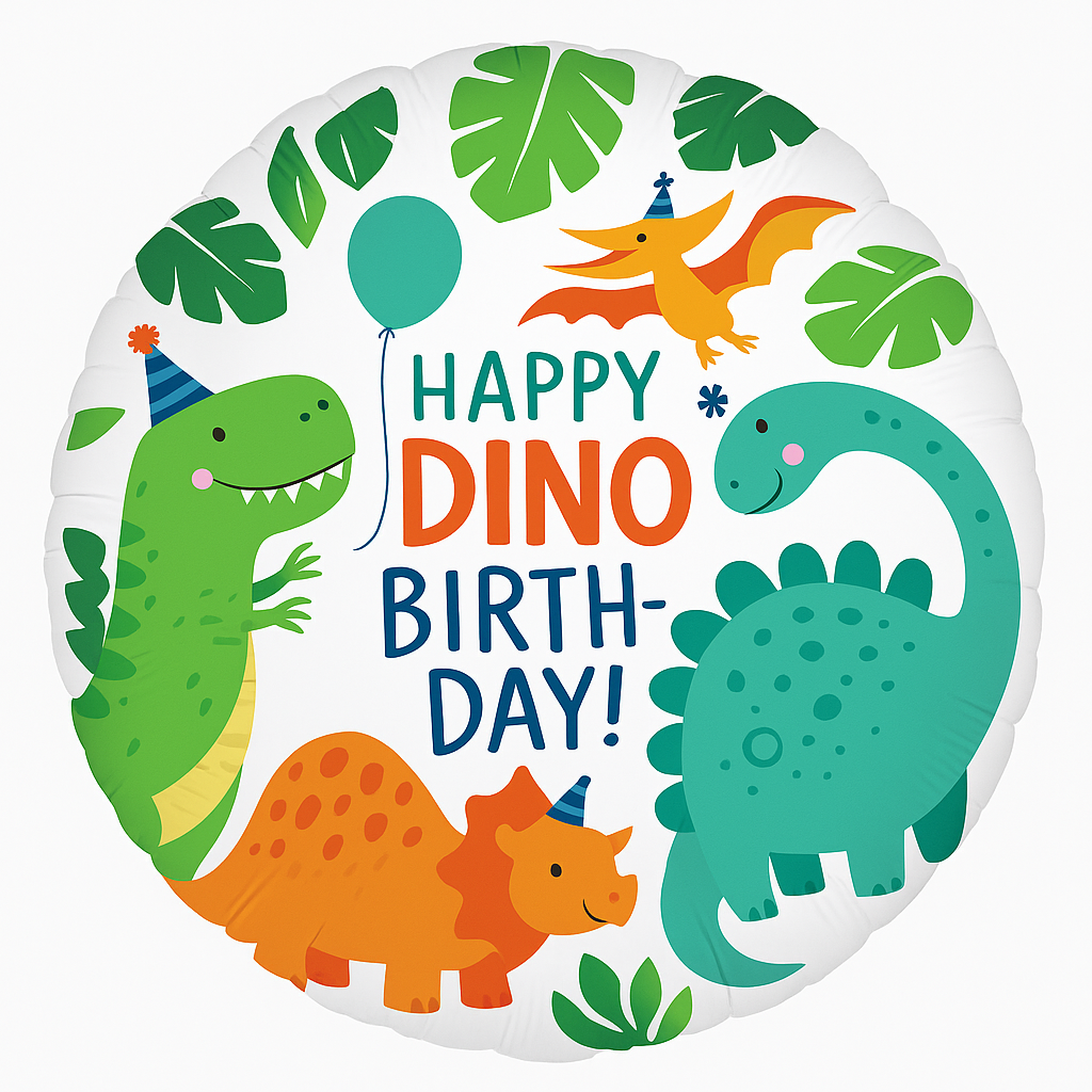 Dinomite Dinosaur Birthday Foil Balloon - 18 Inch
