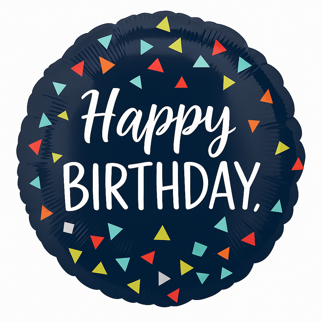 Colorful Celebration Happy Birthday Foil Balloon - 18 Inch