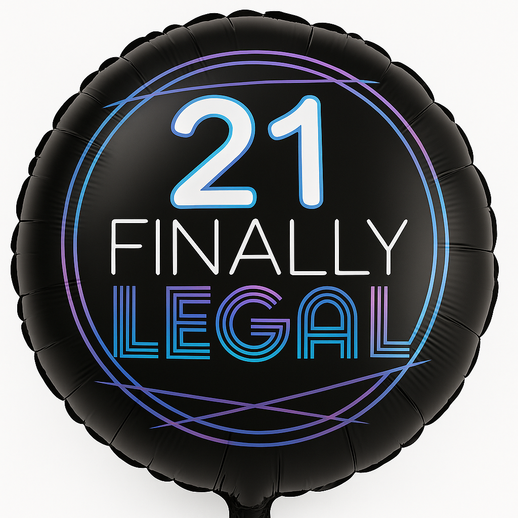 "Finally 21" Milestone Birthday Foil Balloon