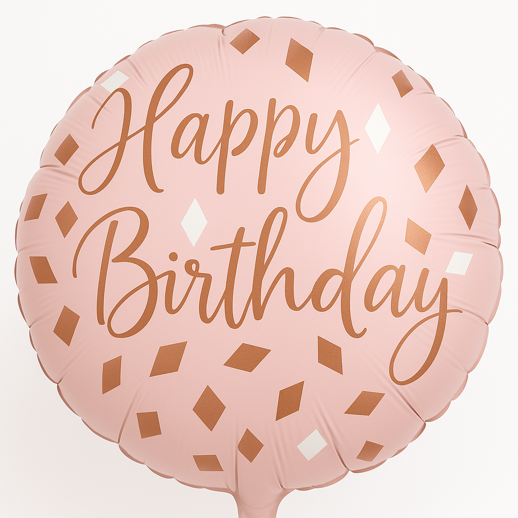 Elegant Blush Birthday Foil Balloon