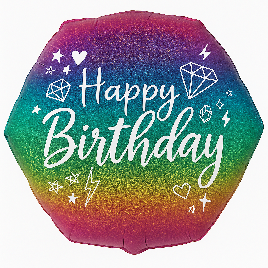 Sparkle and Shine Happy Birthday Foil Balloon