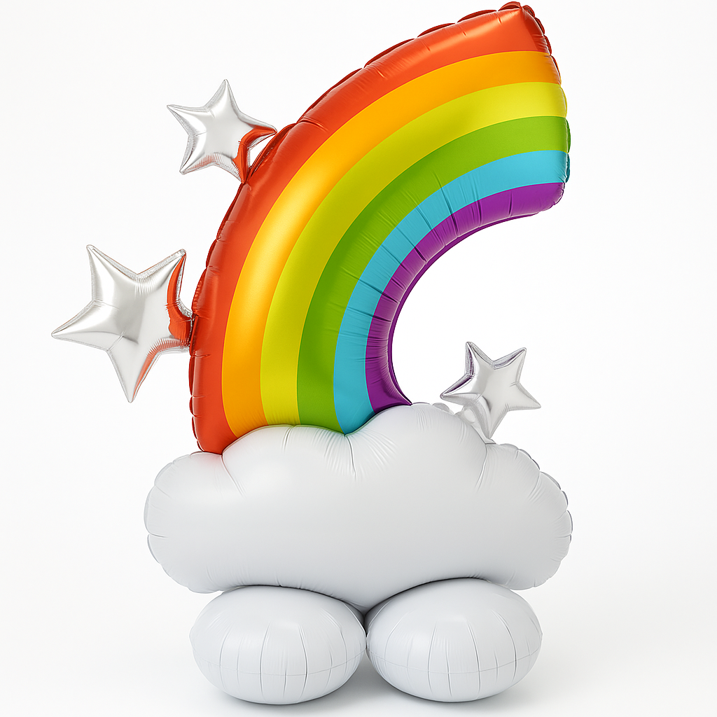 AirLoonz Rainbow Foil Balloon with Stars